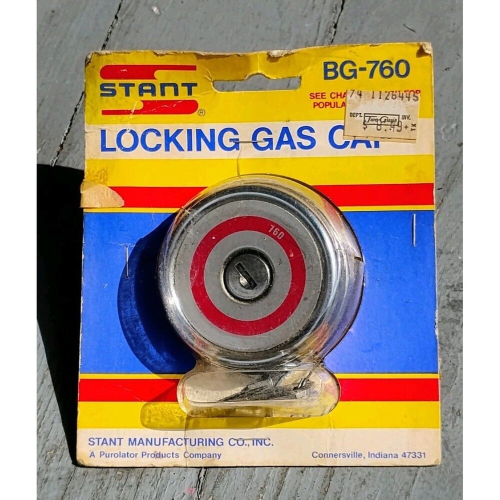 NOS STANT Locking Gas Cap With 2 Keys BG-760, FITS G-760 AND VG-760 USA 1970'S